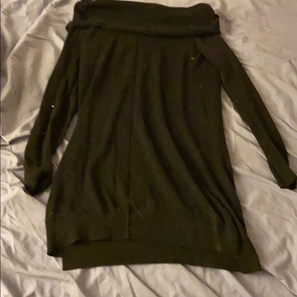 Express Black Cowneck Long Sleeve Dress Size M - Picture 1 of 3